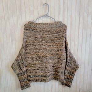 Cowl Neck Sweater Neutral Tones Small